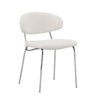 Venture Home Chico Dining Chair 2-Pack - Steel Chrome Legs / White Boucle - Bolig og Haven