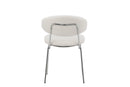 Venture Home Chico Dining Chair 2-Pack - Steel Chrome Legs / White Boucle - Bolig og Haven