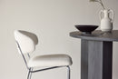 Venture Home Chico Dining Chair 2-Pack - Steel Chrome Legs / White Boucle - Bolig og Haven