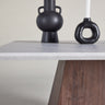 Venture Home - Cael – kvadratisk sofabord 80×80 cm – mocca fod / lys stenlook bordplade - Bolig og Haven
