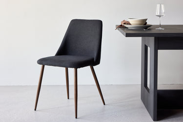 Venture Home Night Dining Chair 2-pack - Steel with Mocca 3D Paper / Black Linen - Bolig og Haven