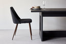 Venture Home Night Dining Chair 2-pack - Steel with Mocca 3D Paper / Black Linen - Bolig og Haven