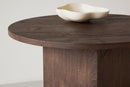 Venture Home Tekla – rundt sofabord Ø60 cm – mocca MDF med laminatoverflade i træstruktur