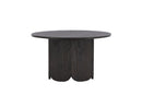 Venture Home - Tekla – sofabord Ø80 cm – sort laminatoverflade i træstruktur