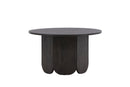 Venture Home - Tekla – sofabord Ø80 cm – sort laminatoverflade i træstruktur
