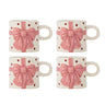 Bloomingville - Bowie Krus, Rosa, Stentøj - Ø9,5 × H8 cm, sæt med 4