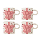 Bloomingville - Bowie Krus, Rosa, Stentøj - Ø9,5 × H8 cm, sæt med 4