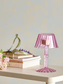 Bloomingville - Cisco Fyrfadsstage, Rosa, Glas - Ø10,5 × H18 cm
