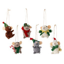 Bloomingville - Peo Ornament, Grøn, Uld - L16 × H13 × B12 cm, sæt med 6