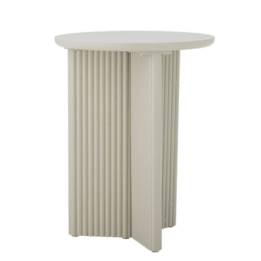 Bloomingville - Edith Sidebord, Hvid, Fyrretræ - Ø40 × H50 cm