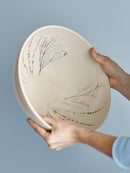 Bloomingville - Bea Skål, Natur, Stentøj - Ø30,5 × H11 cm
