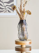 Bloomingville - Tulla Vase, Grå, Glas - Ø17,5 × H32 cm