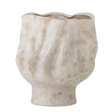 Bloomingville - Adair Vase, Hvid, Stentøj - Ø21 × H24 cm