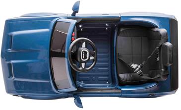 Dodge challenger SRT, blå, m. gummihjul, 2x25W, 10,8V 7,5ah litium
