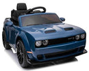 Dodge challenger SRT, blå, m. gummihjul, 2x25W, 10,8V 7,5ah litium