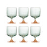 Bloomingville - Signe Drikkeglas, Multifarvet, Glas - Ø7,5 × H12,5 cm, sæt med 6