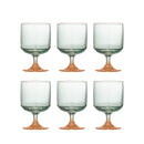 Bloomingville - Signe Drikkeglas, Multifarvet, Glas - Ø7,5 × H12,5 cm, sæt med 6