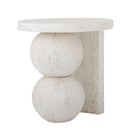 Bloomingville - Tally Sidebord, Hvid, Resin - Ø46 × H46 cm