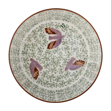 Bloomingville - Hezha Skål, Grøn, Stentøj - Ø28 × H9 cm