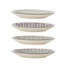 Bloomingville - Karine Tallerken, Multifarvet, Stentøj - Ø20 × H2,5 cm, sæt med 4