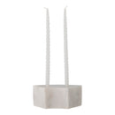 Bloomingville - Florida Lysestage, Hvid, Marmor - L14,5 × H6 × B7,5 cm