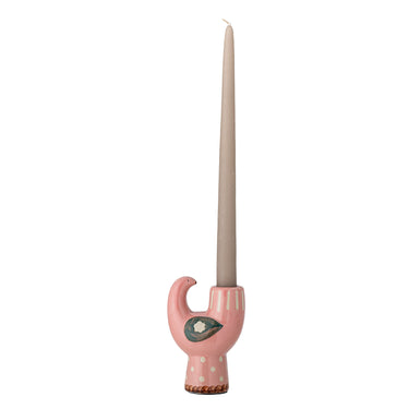 Bloomingville - Trudy Lysestage, Rosa, Stentøj - L9 × H12,5 × B6 cm