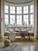 Bloomingville - Viga Tæppe, Hvid, Bomuld - L180 × B120 cm
