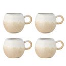 Bloomingville - Paula Kop, Multipak, Natur, Stentøj - Ø9 × H8 cm, sæt med 4