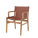 Bloomingville - Ollie Loungestol, Brun, Læder - L55 × H84 × B60 cm
