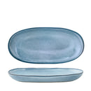 Bloomingville - Sandrine Serveringsfad, Blå, Stentøj - L34 × B16 cm