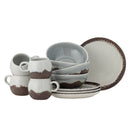 Bloomingville - Paula Morgenmadssæt, Brun, Stentøj - C:Ø9 × H8/B:Ø16 × H6/P:Ø20 × H1,5 cm, sæt med 12