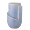 Bloomingville - Norbert Vase, Blå, Stentøj - Ø11,5 × H18,5 cm