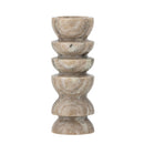 Bloomingville - Tasya Fyrfadsstage, Natur, Marmor - Ø6,5 × H17 cm