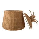 Bloomingville - Anann Kurv m/låg, Natur, Polyrattan - Ø49 × H60 cm