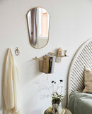 Nordal - BRAVA hylde, messing finish, 54x26x13cm