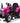 El Traktor, pink, inkl. vogn, PU lædersæder, gummihjul, litium batteri og fjernbetjening