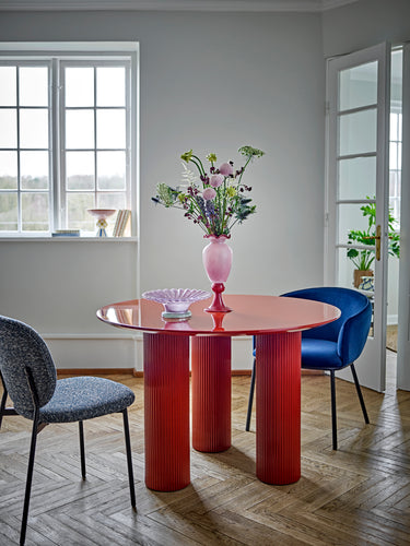 Bloomingville - Della Spisebord, Rød, FSC® 100%, MDF - Ø110 × H75 cm