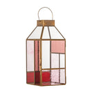 Bloomingville - Drew Lanterne, Rosa, Glas - L13 × H34 × B13 cm