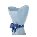 Bloomingville - Belivia Vase, Blå, Stentøj - Ø19,5 × H28,5 cm