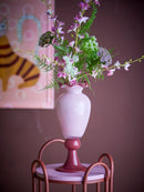 Bloomingville - Frills Vase, Rosa, Glas - Ø14 × H34 cm