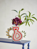 Bloomingville - Samila Vase, Multifarvet, Stentøj - L37 × H26 × B8,5 cm