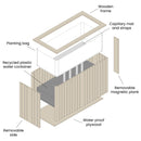 Squarely Copenhagen - GrowLARGE plantekasse 90x45 cm, Mørk Eg