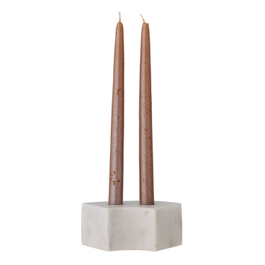 Bloomingville - Florida Lysestage, Hvid, Marmor - L14,5 × H6 × B7,5 cm