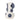 Bloomingville - Graphica Vase, Blå, Stentøj - L17 × H24 × B14,5 cm