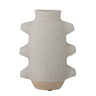 Bloomingville - Birka Deko Vase, Hvid, Keramik - L16 × H23 × B11 cm