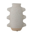 Bloomingville - Birka Deko Vase, Hvid, Keramik - L16 × H23 × B11 cm