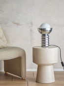 Bloomingville - Spike Bordlampe, Sølv, Jern - Ø20 × H32 cm