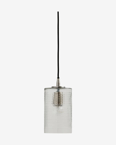 Nordal - BRIGHT cylinder pendel – klar – Ø12 × H22 cm