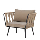 Bloomingville - Pavone Loungestol, Sæt af 2 stk, Metal Brun, 72x87 cm.