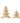 Bloomingville - Kaiam Dekotræ, Guld, Jern - L23 × H23,5 × B5/L30 × H37 × B7 cm, sæt med 2